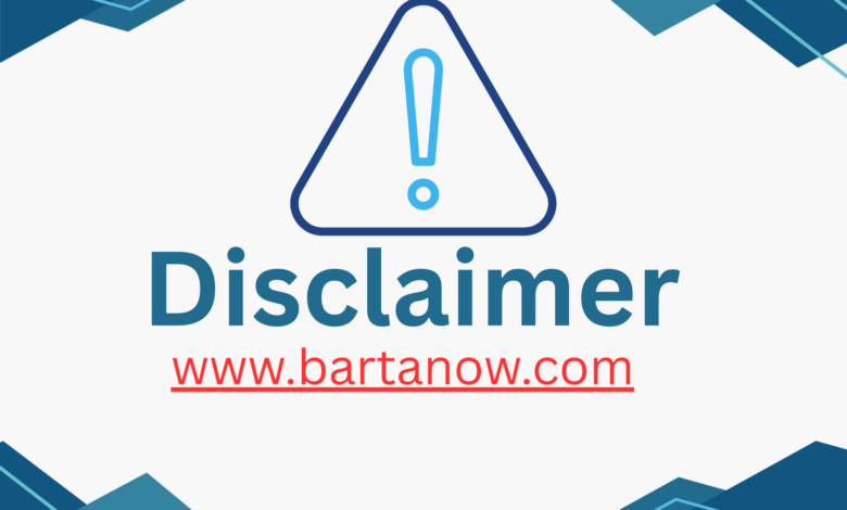দায়মুক্তি ঘোষণা | Disclaimer Bartanow