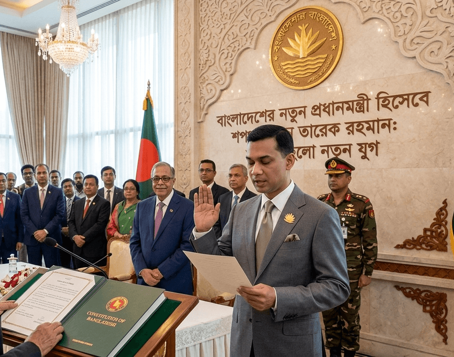 বাংলাদেশের নতুন প্রধানমন্ত্রী হিসেবে শপথ নিলেন তারেক রহমান শুরু হলো নতুন যুগ