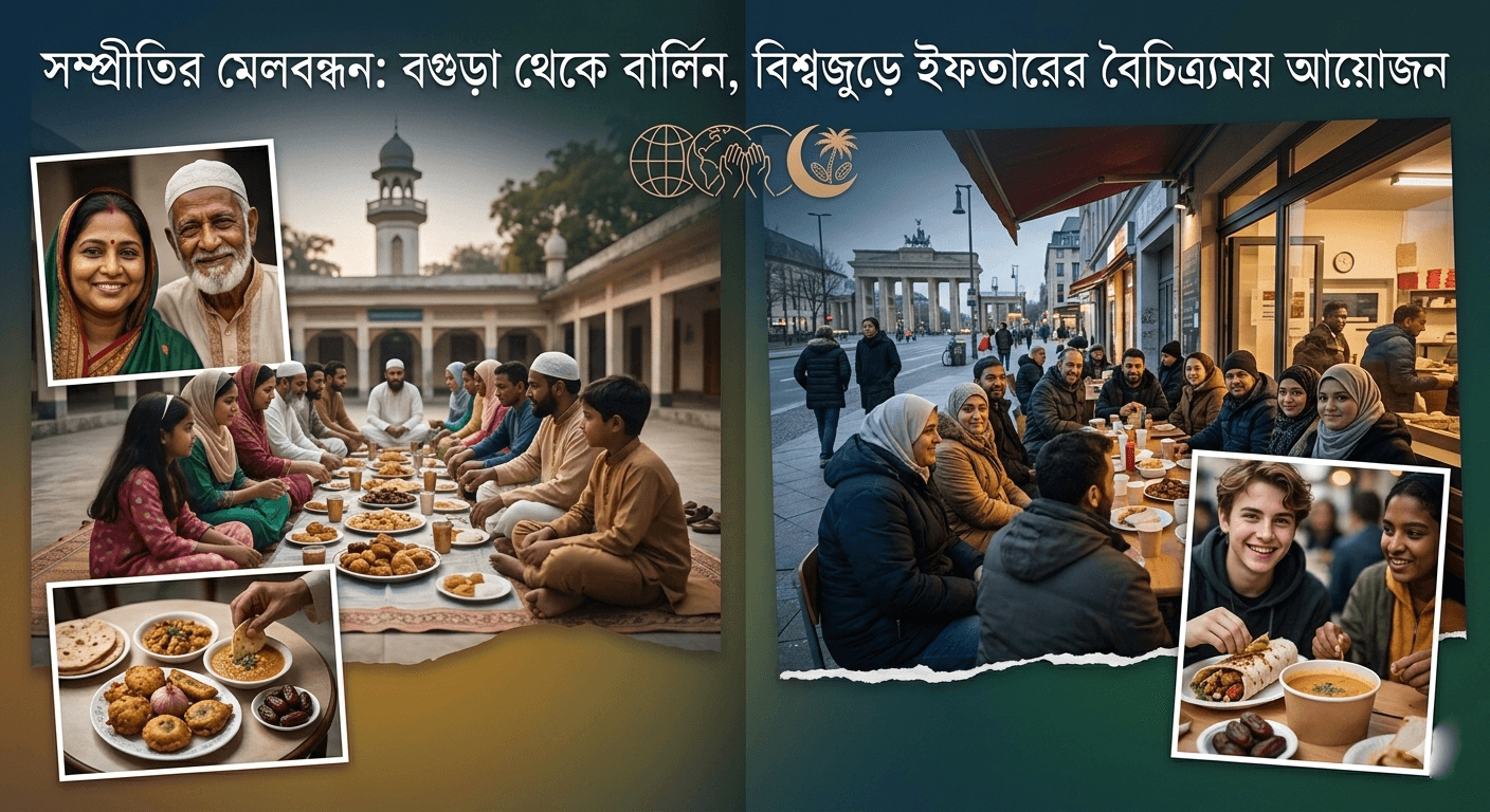 সম্প্রীতির মেলবন্ধন বগুড়া থেকে বার্লিন, বিশ্বজুড়ে ইফতারের বৈচিত্র্যময় আয়োজন