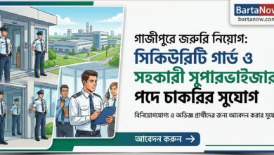 গাজীপুরে সিকিউরিটি গার্ড ও সুপারভাইজার পদে নিয়োগ ২০২৬