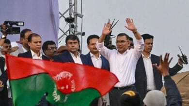 ট্রাফিক সিগনালে তারেক রহমান