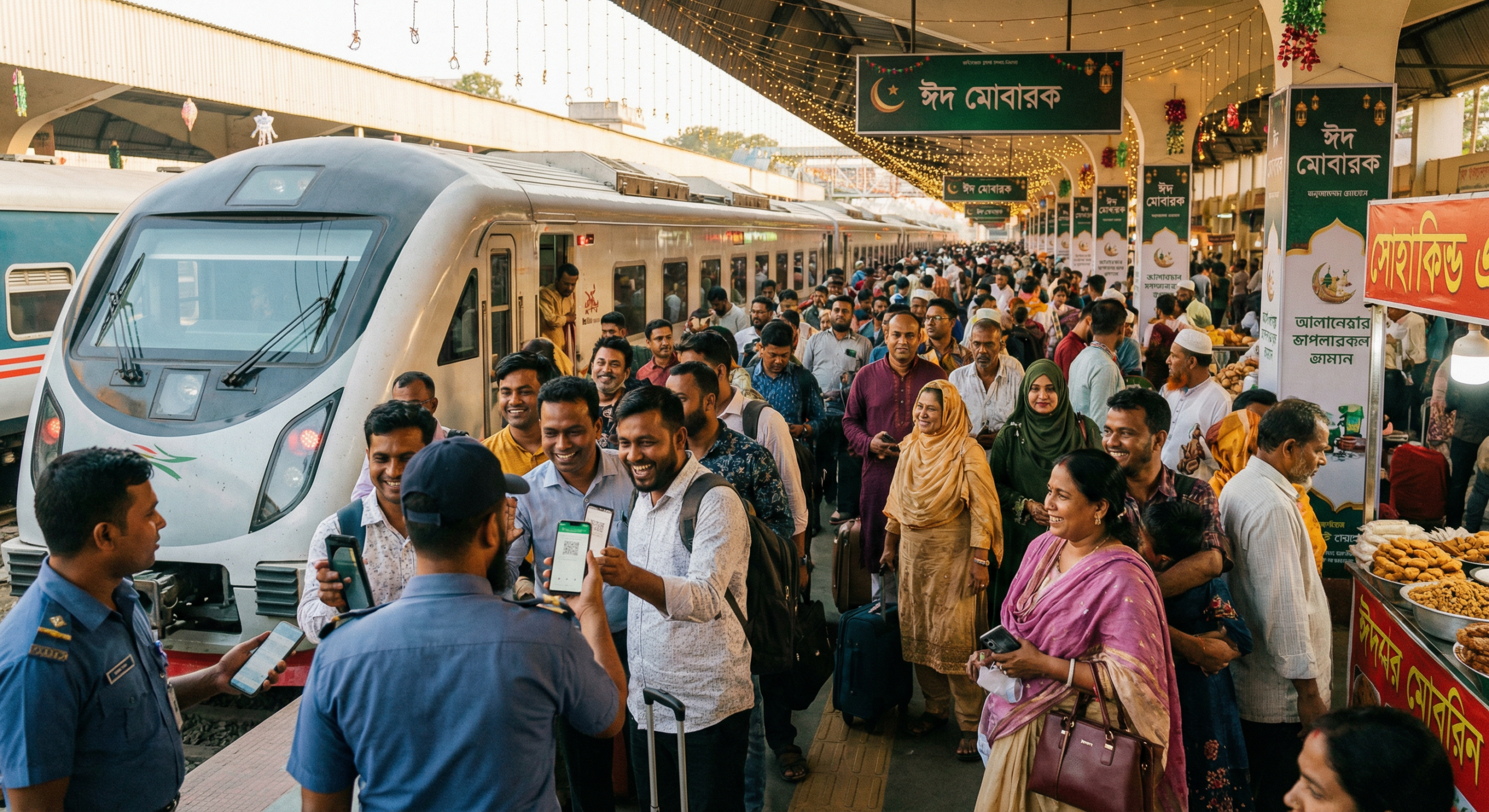 ট্রেনে আগাম টিকিটে ভোগান্তিহীন ঈদযাত্রা শুরু